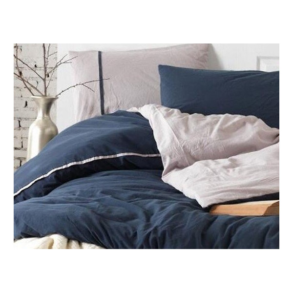 

Постельное белье Limasso. Washed Cotton VAHEMERE сине-серое-Евро