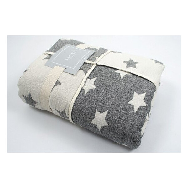 

Плед Barine. Star Patchwork throw black , микроплюш-130х170