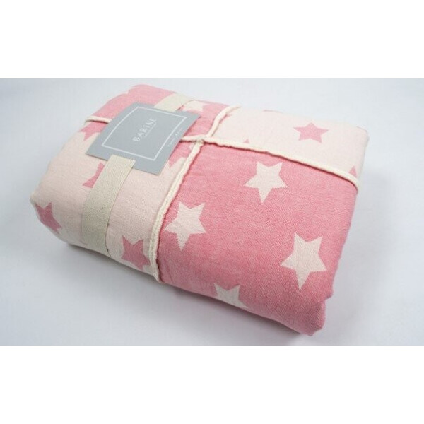 

Плед Barine. Star Patchwork throw pink, микроплюш-130х170