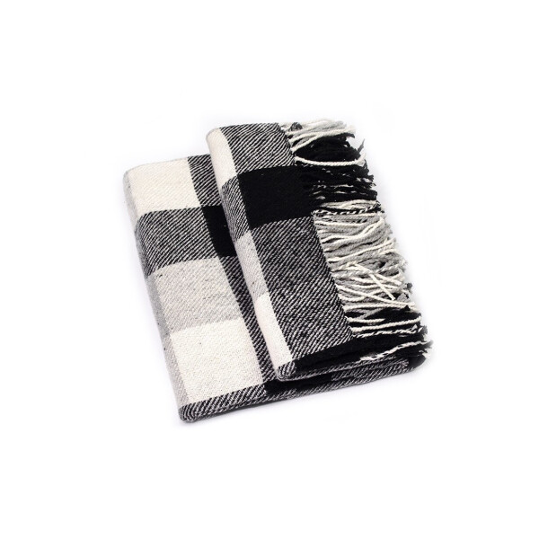 

Плед Wooltex. LANAVITTA FRESKA серо-белый-140х200