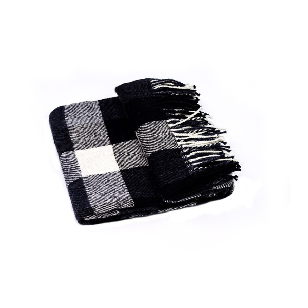 

Плед Wooltex. LANAVITTA FRESKA черно-белый-140х200