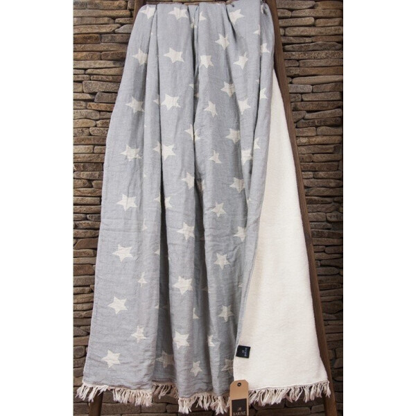 Плед микроплюш Barine. Star Throw grey-130х170