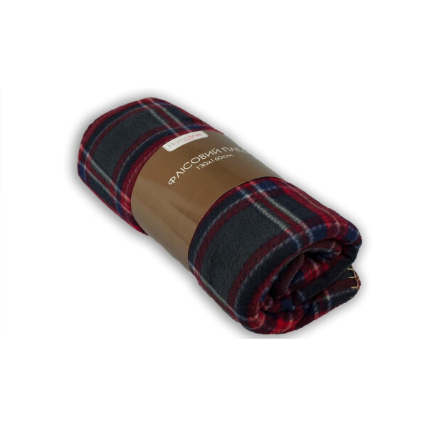 

Плед флисовый Home Line. Полар клетка красно-синяя-130х160
