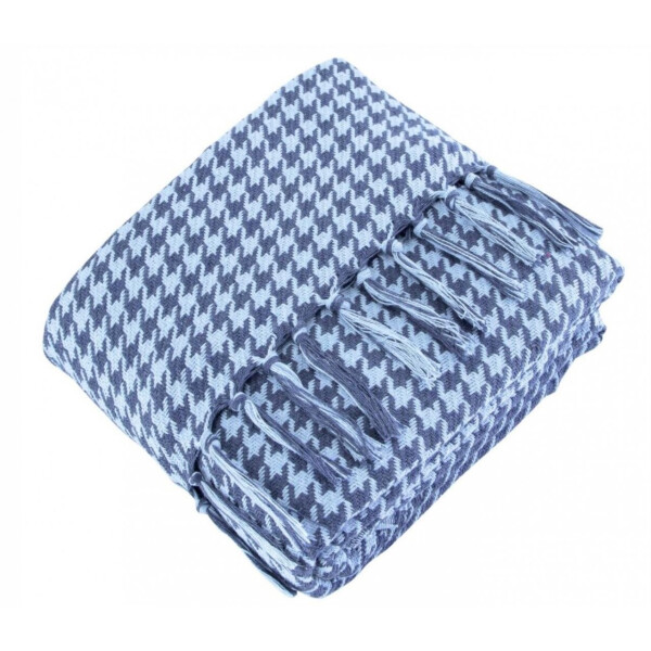 

Плед хлопковый Home Line. COZY синий-200х230