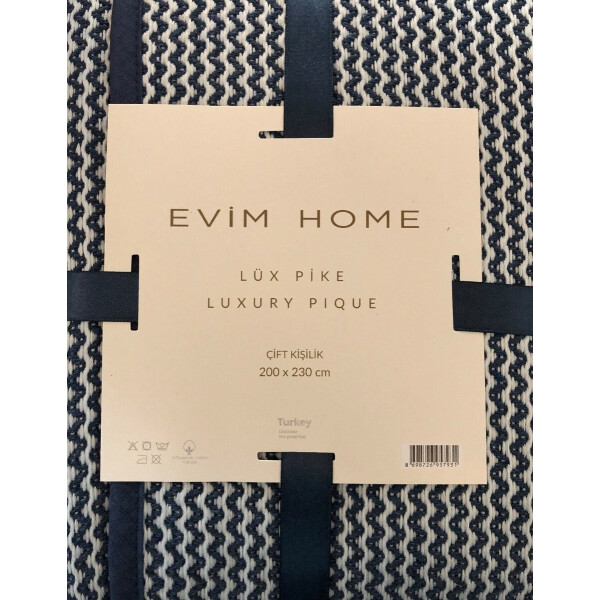 

Плед хлопковый Home Line. LUX PIKE индиго-200х230