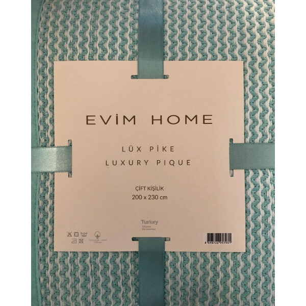 

Плед хлопковый Home Line. LUX PIKE ментоловый-160х230