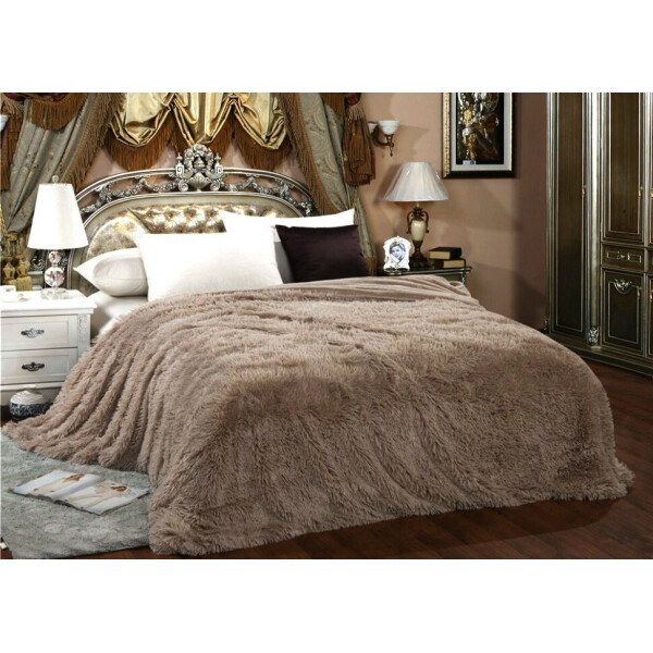 

Плед-травка бамбуковый. Серо-коричневый-220x240