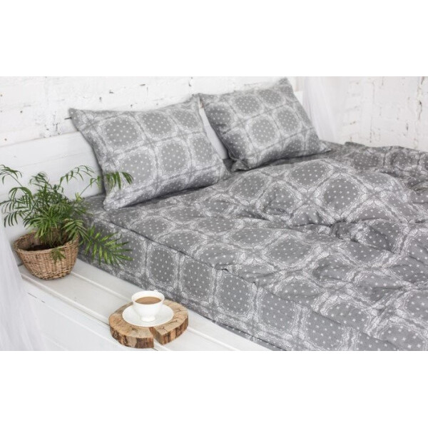 

Постельное белье Novita. Фланель 40-1045 Grey Ecotton-Евро