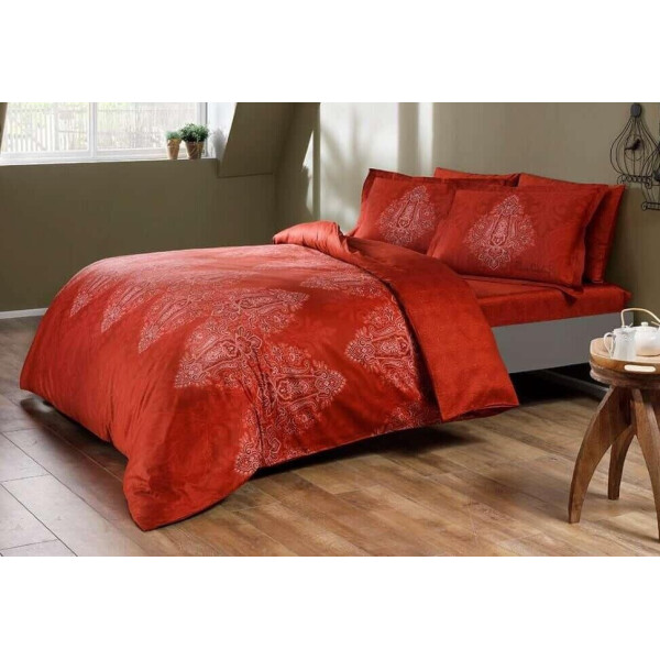 

Постельное белье TAC. Digital Satin Caledon red-Семейный
