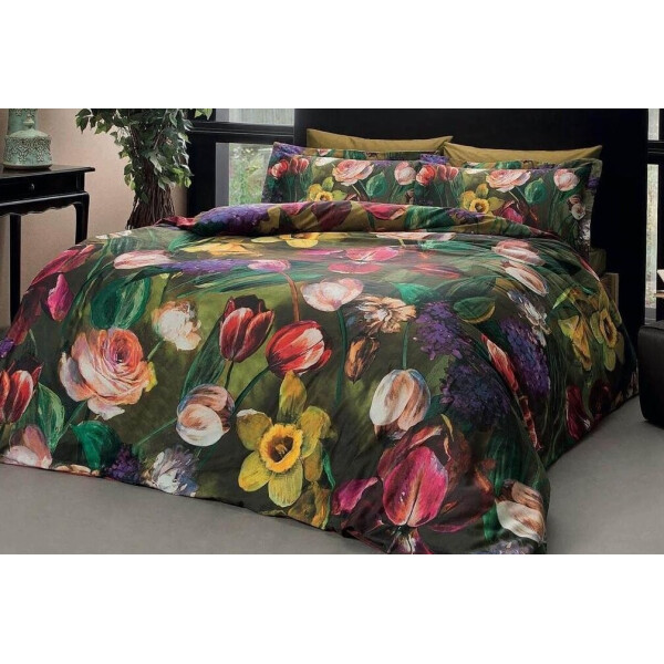 

Постельное белье TAC. Digital Satin Seraphina V01 kirmizi-Евро