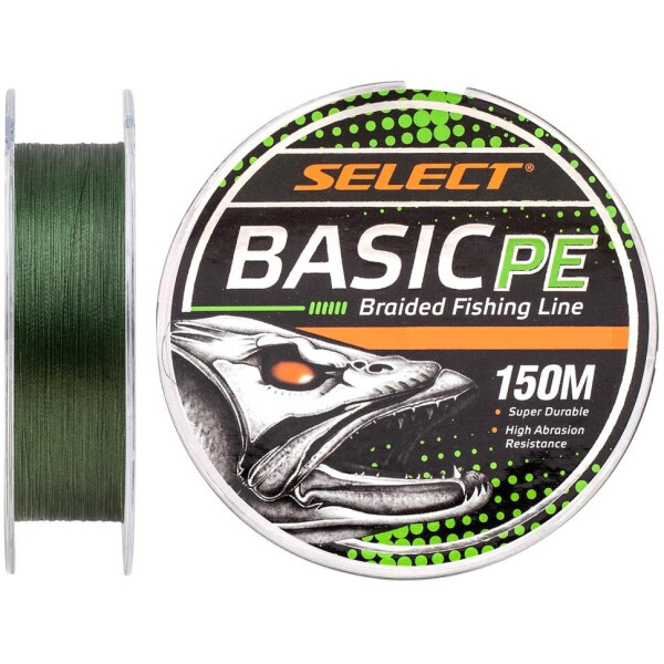

Шнур Select Basic PE Dark Green 150m 0.06mm 6LB/3kg