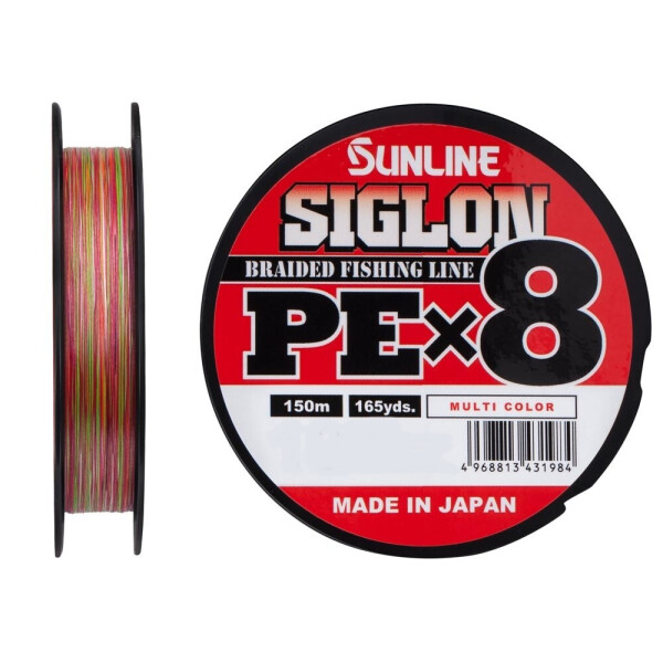 

Шнур Sunline Siglon PE X8 Multi Color 150m #1.7/0.223mm 30lb/13.0kg