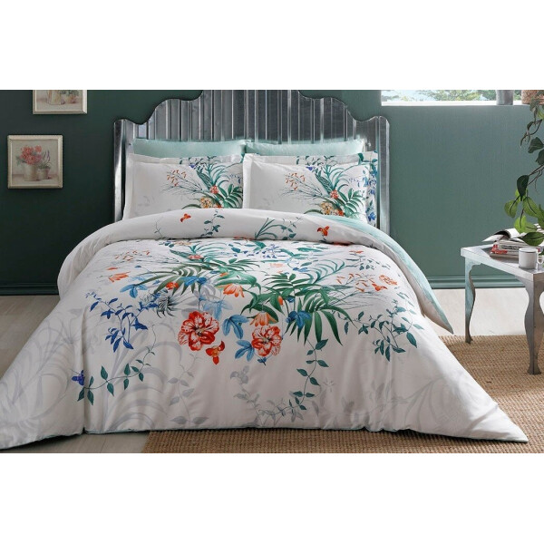 

Постельное белье TAC. Satin Deluxe Aden yesil v01-Евро