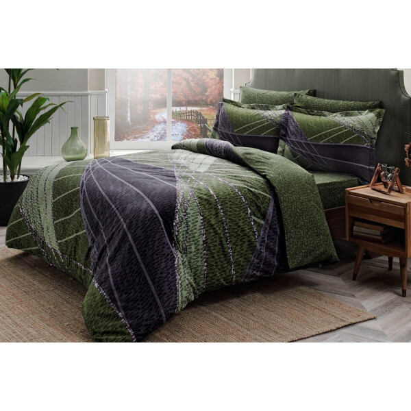

Постельное белье TAC. Satin Deluxe Borneo yesil v01-Евро