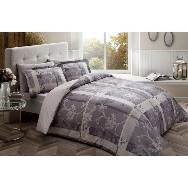 

Постельное белье TAC. Satin Deluxe Madre grey King Size-Евро
