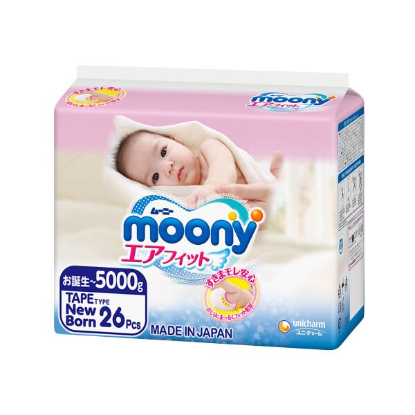 

Подгузники Moony New Born 0-5 кг, 26 шт