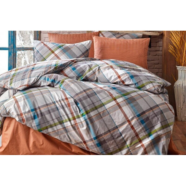 

Постельное белье Zugo Home. Ранфорс Plaid V1-Евро