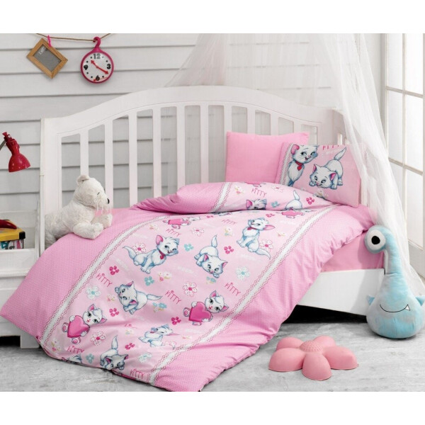 

Постельное белье в детскую кроватку Cotton Box. Miyav Pembe