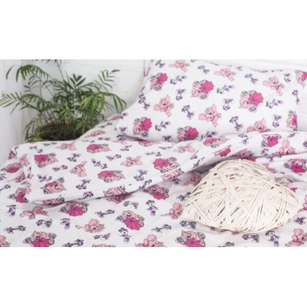 

Постельное белье в детскую кроватку Novita. Фланель 10-0241 PINK-Детский в кроватку