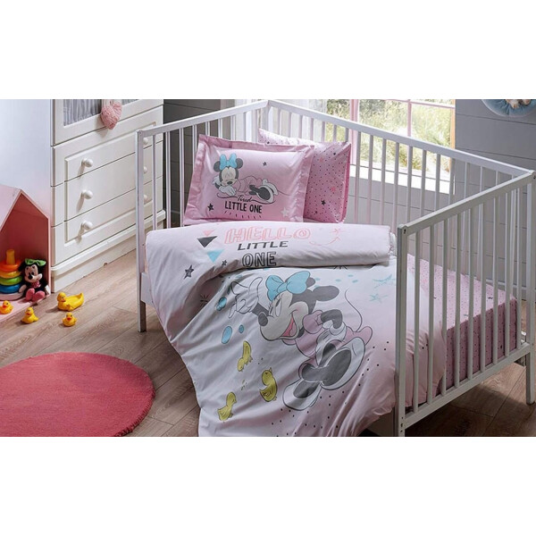 

Постельное белье в детскую кроватку TAC. Disney Minnie Bubble Baby -Детский в кроватку