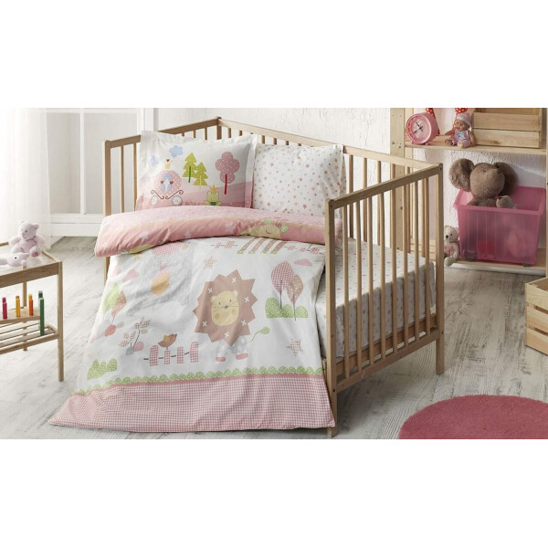 

Постельное белье в детскую кроватку TAC. Happy Zoo Pink-Детский в кроватку