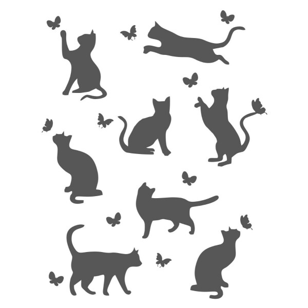 

Хлопковый плед LightHouse. Meow темно-серый-140х200