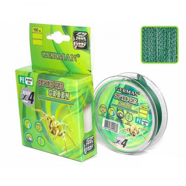 

Шнур Плетенка German Spider Green X4 100M 0.20Mm Sf-1494