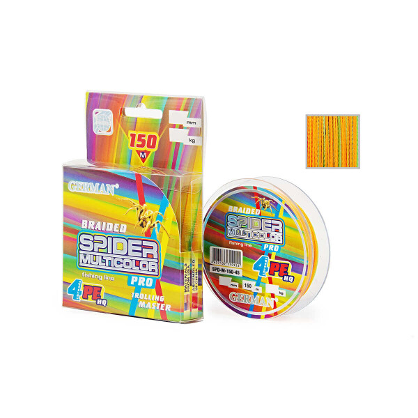 

Шнур Плетенка German Spider Multicolor 4Pe 150M 0.16Mm Sf-1505