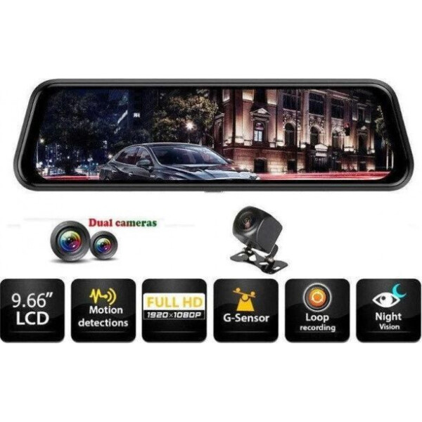 

зеркало E-92+ Full Hd 1080 авторегистратор-зеркало заднего вида с двумя камерами