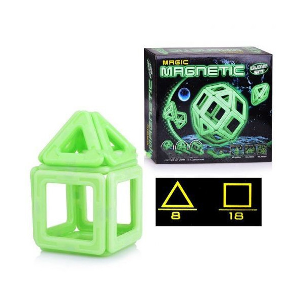 

Конструктор магнитный «Magic Magnetic», светящийся (26 деталей) JH6896