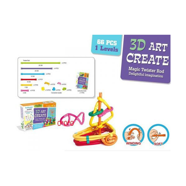 

3D конструктор, 66 деталей BG002