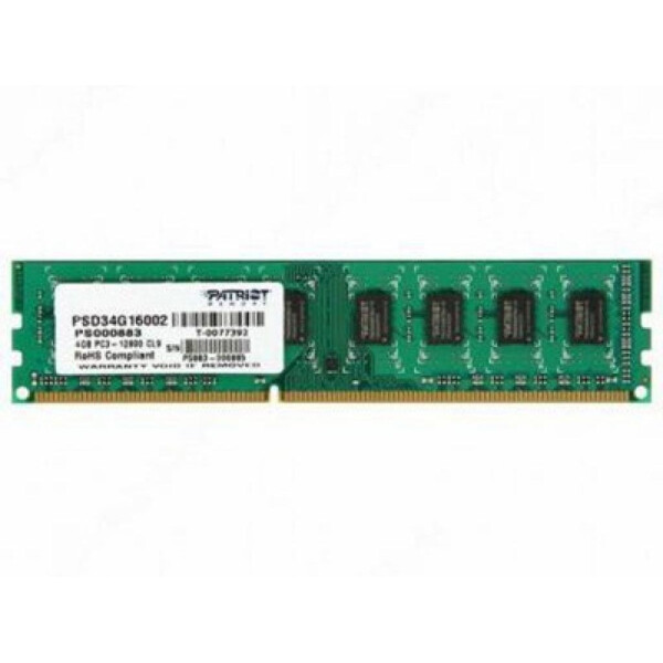 

Оперативная память PATRIOT 4 GB DDR3 1600 MHz (PSD34G16002)