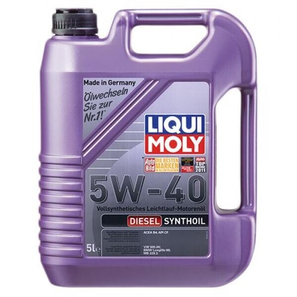 

Моторное масло Liqui Moly Diesel Synthoil 5W-40 5л.