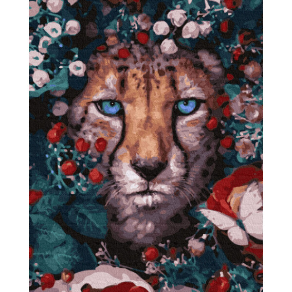 

Картина по номерам. Rainbow Art "Цветочная кошка" GX32765-RA