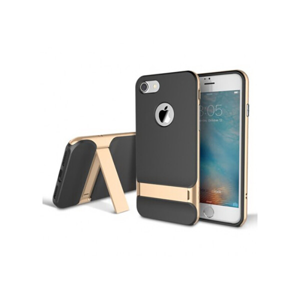 

TPU+PC чехол Rock Royce Series с функцией подставки для Apple iPhone 7/8 Gold