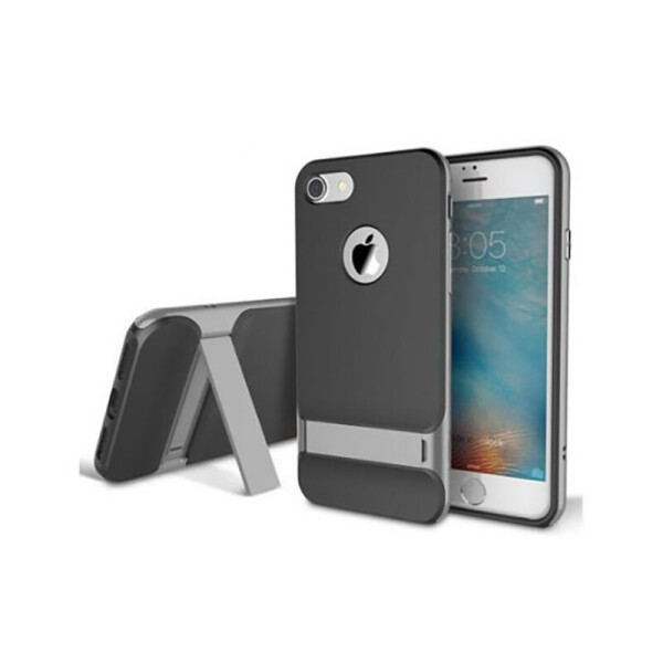 

TPU+PC чехол Rock Royce Series с функцией подставки для Apple iPhone 7/8 Gray