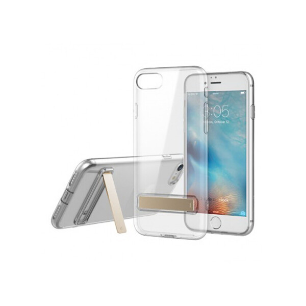 

TPU чехол Rock Slim Jacket с функцией подставки для Apple iPhone 7/8 Transparent