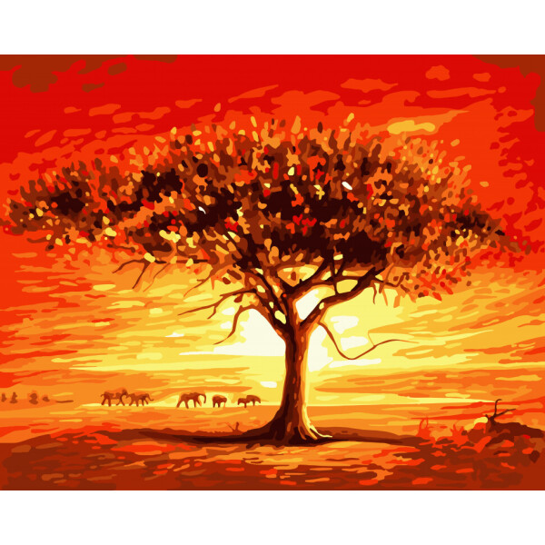 

Картина по номерам. Art Craft "Золотое солнце Африки" 40*50 см 10507-AC