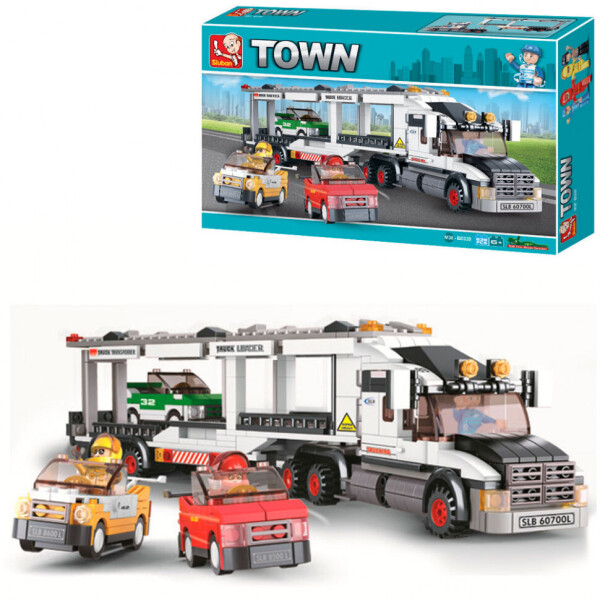 

Конструктор SLUBAN M38-B0339, трейлер, машинки