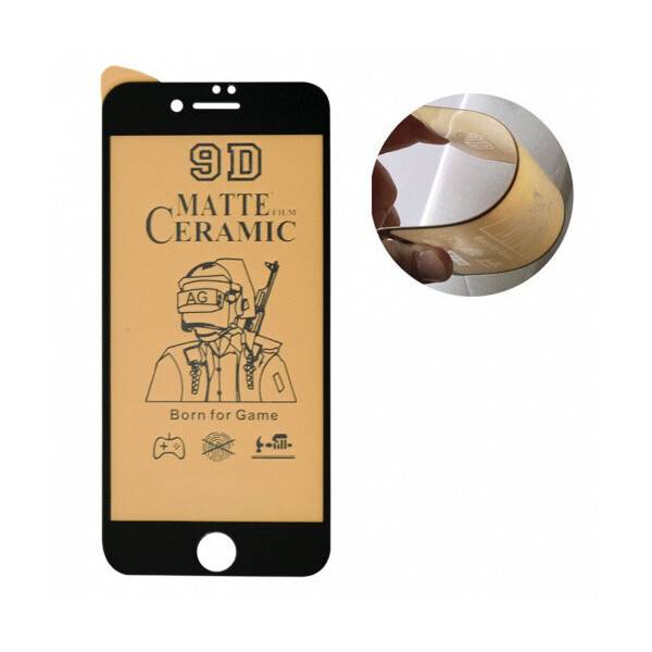 

Матовое гибкое защитное стекло Matte Ceramic для iPhone 7/8/SE 2 Black