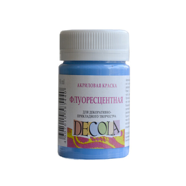 

Краска акриловая Decola 50 мл флуоресцентная (513) голубая (352074)