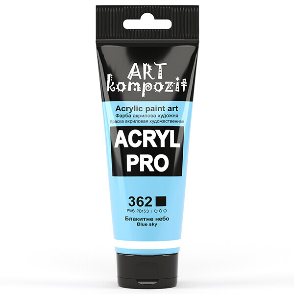 

Краска акриловая ART Kompozit 75 мл (362) небесно голубая (59362)