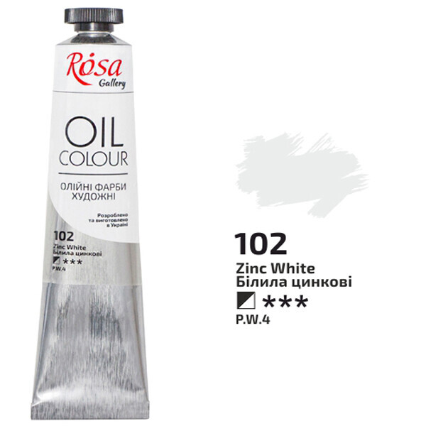 

Краска маслянная ROSA Gallery 100 мл (102) Белила цинковые (3263102)