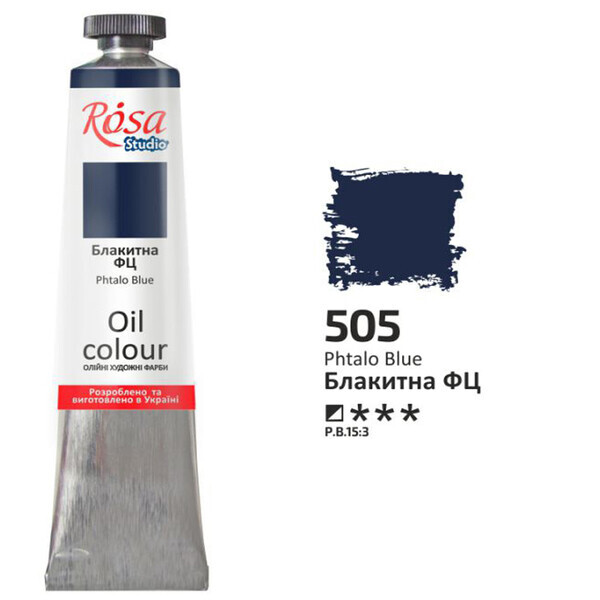 

Краска масляная ROSA Studio 60 мл (505) Голубая ФЦ (326505)