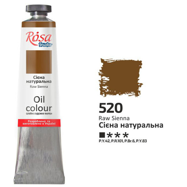 

Краска масляная ROSA Studio 60 мл (520) Сиена натуральная (326520)