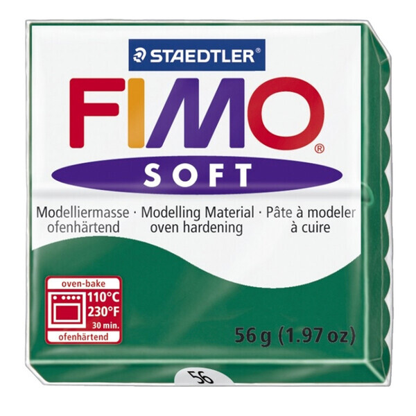 

Пластика Soft, Изумрудная зеленая 056, 57г, Fimo (8020-56)