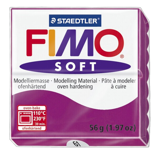 

Пластика Soft, Фиолетовая 061, 57г, Fimo (8020-61)