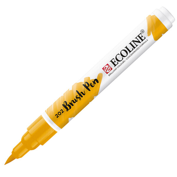 

Пензель-ручка Ecoline Brushpen (202), Жовта темна, Royal Talens (11502020)