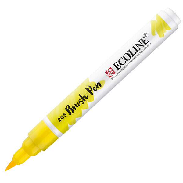 

Пензель-ручка Ecoline Brushpen (205), Жовта лимонна, Royal Talens (11502050)