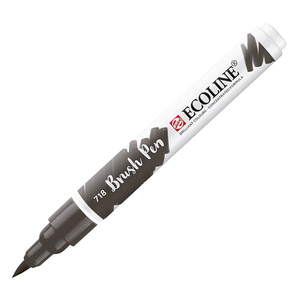 

Пензель-ручка Ecoline Brushpen (718), Сіра тепла, Royal Talens (11507180)